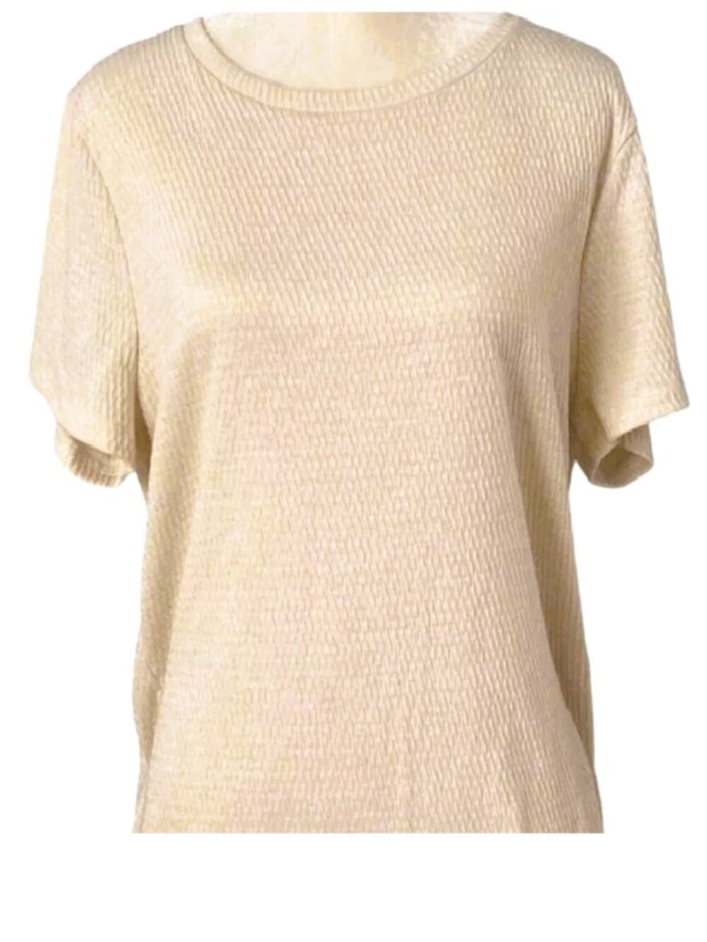 Postage Stamp by Anthropologie  Metallic Shimmer Short Sleeve Top